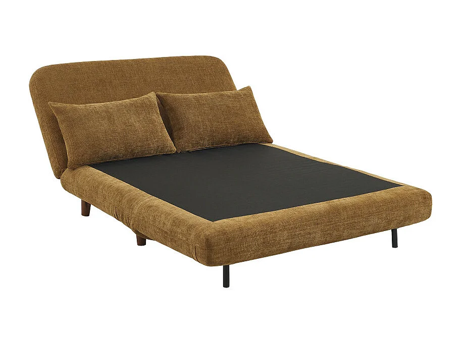 Nella - Canapé convertible 2 places en tissu - Bronze