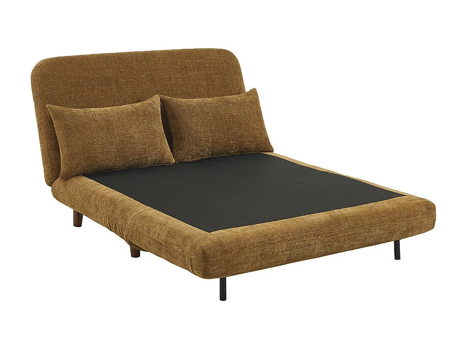 Nella - Canapé convertible 2 places en tissu - Bronze