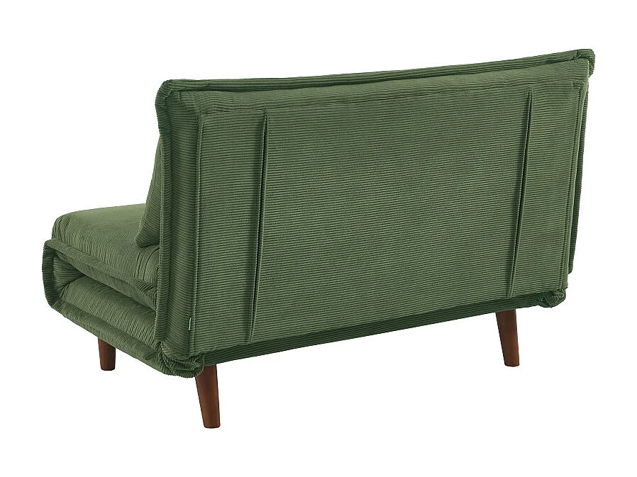 Nella - Canapé convertible 2 places en velours côtelé - Vert