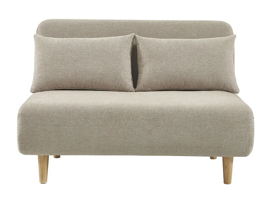 Nella - Canapé convertible 2 places en tissu - Beige