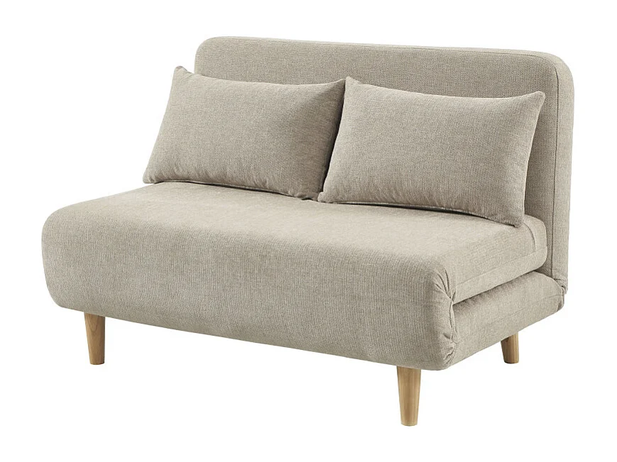 Nella - Canapé convertible 2 places en tissu - Beige