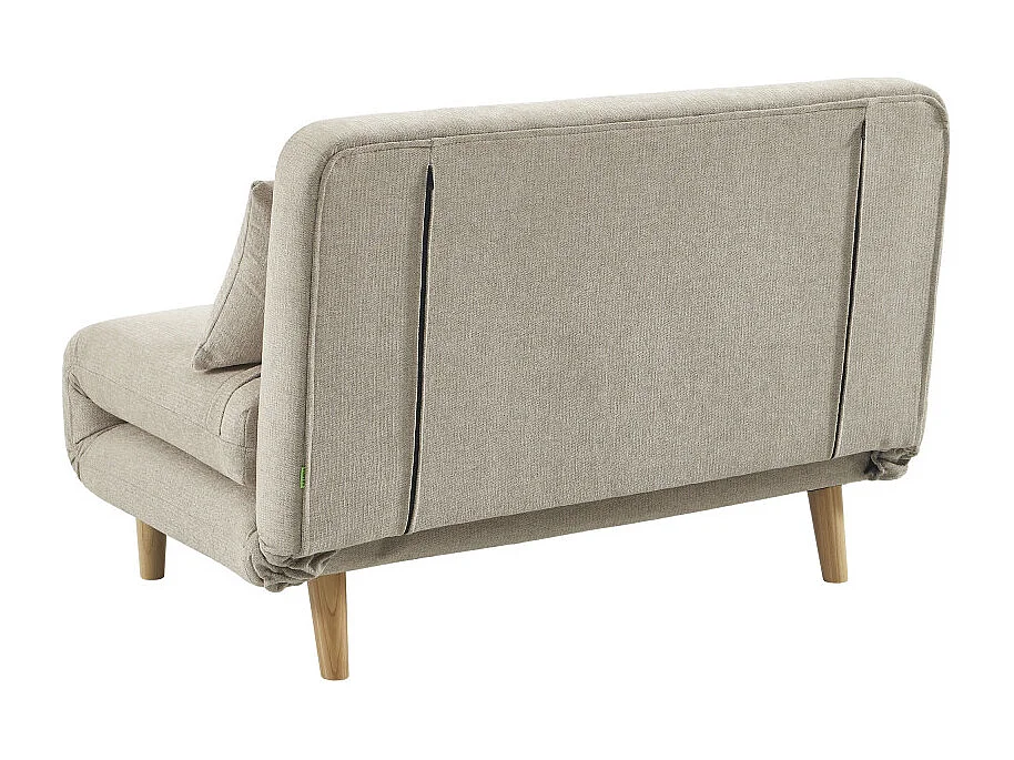 Nella - Canapé convertible 2 places en tissu - Beige