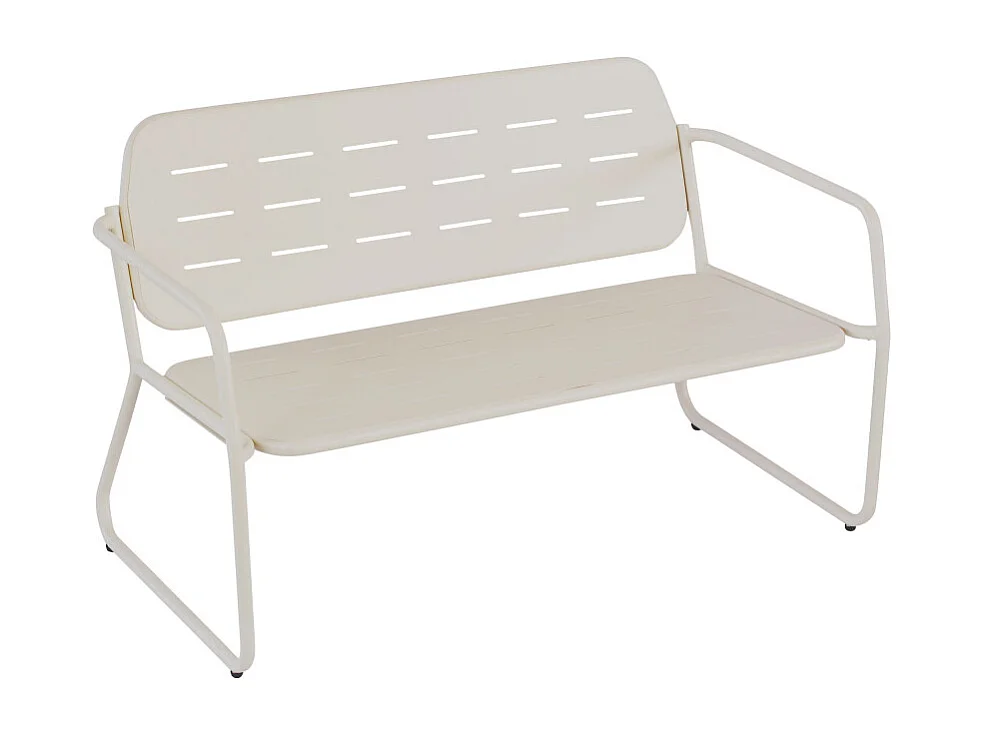 Zaro - Salon de jardin 4 places en métal - Beige