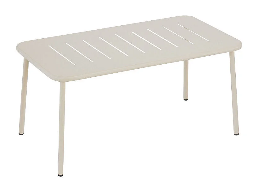 Zaro - Salon de jardin 4 places en métal - Beige