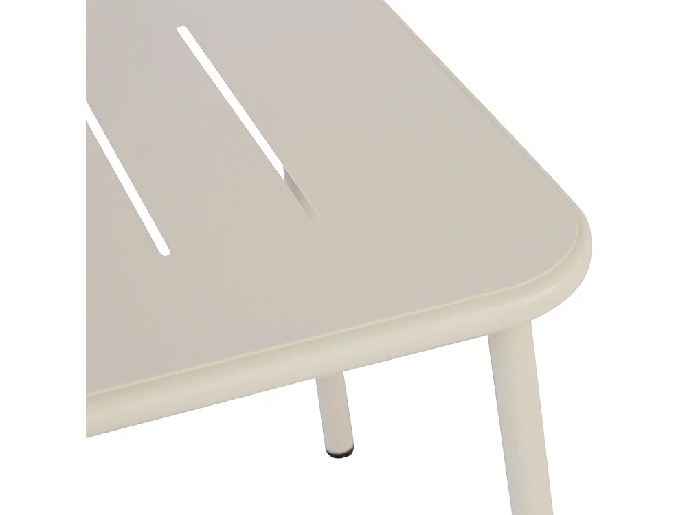 Zaro - Salon de jardin 4 places en métal - Beige