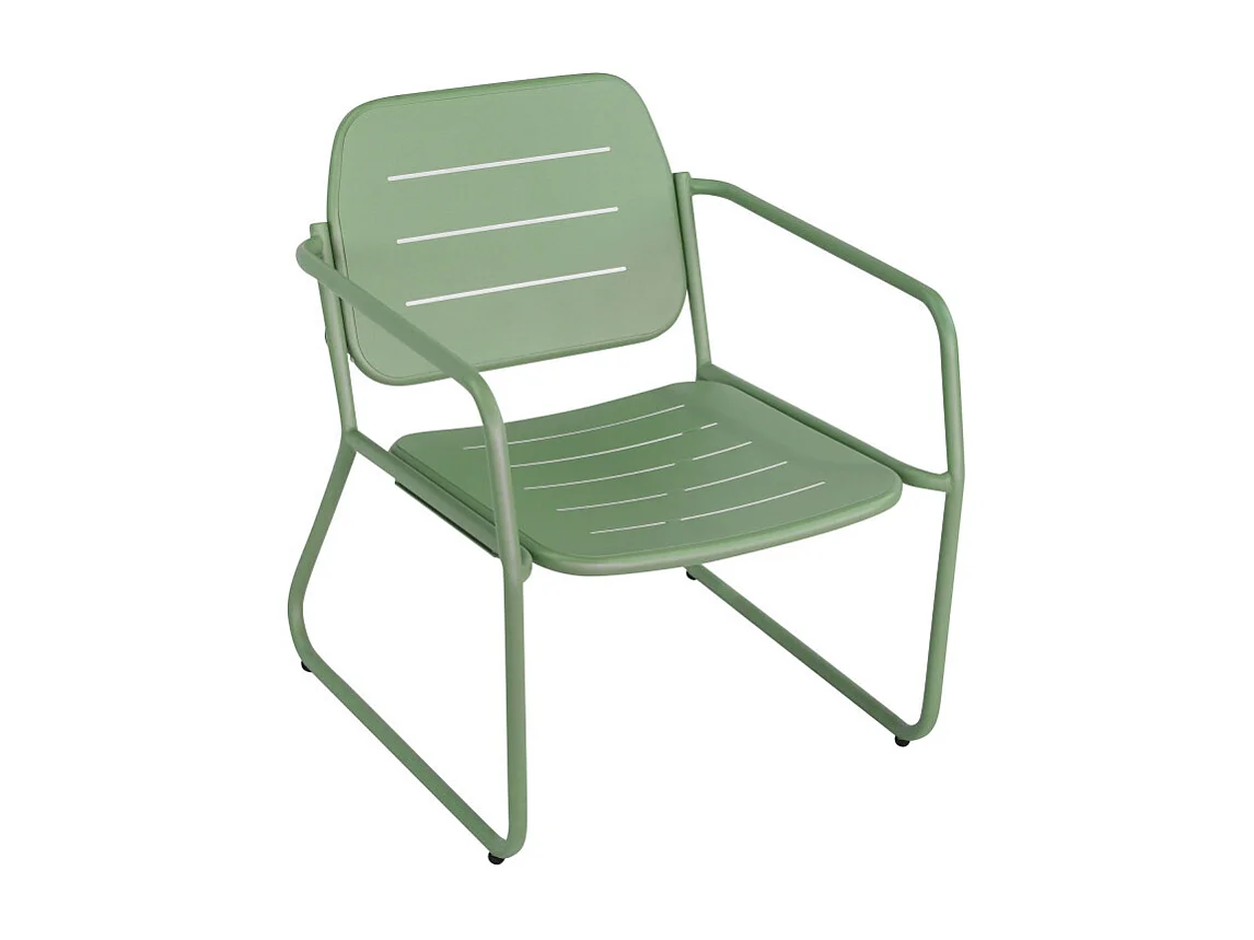 Zaro - Salon de jardin 4 places en métal - Vert