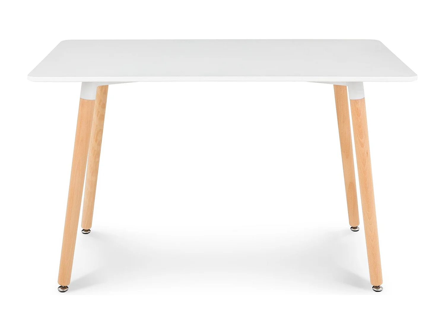 Table à Manger SHANNON, Rectangulaire, L 120 cm, 4 Personnes, Blanc, Table Salle à Manger au Style Scandinave