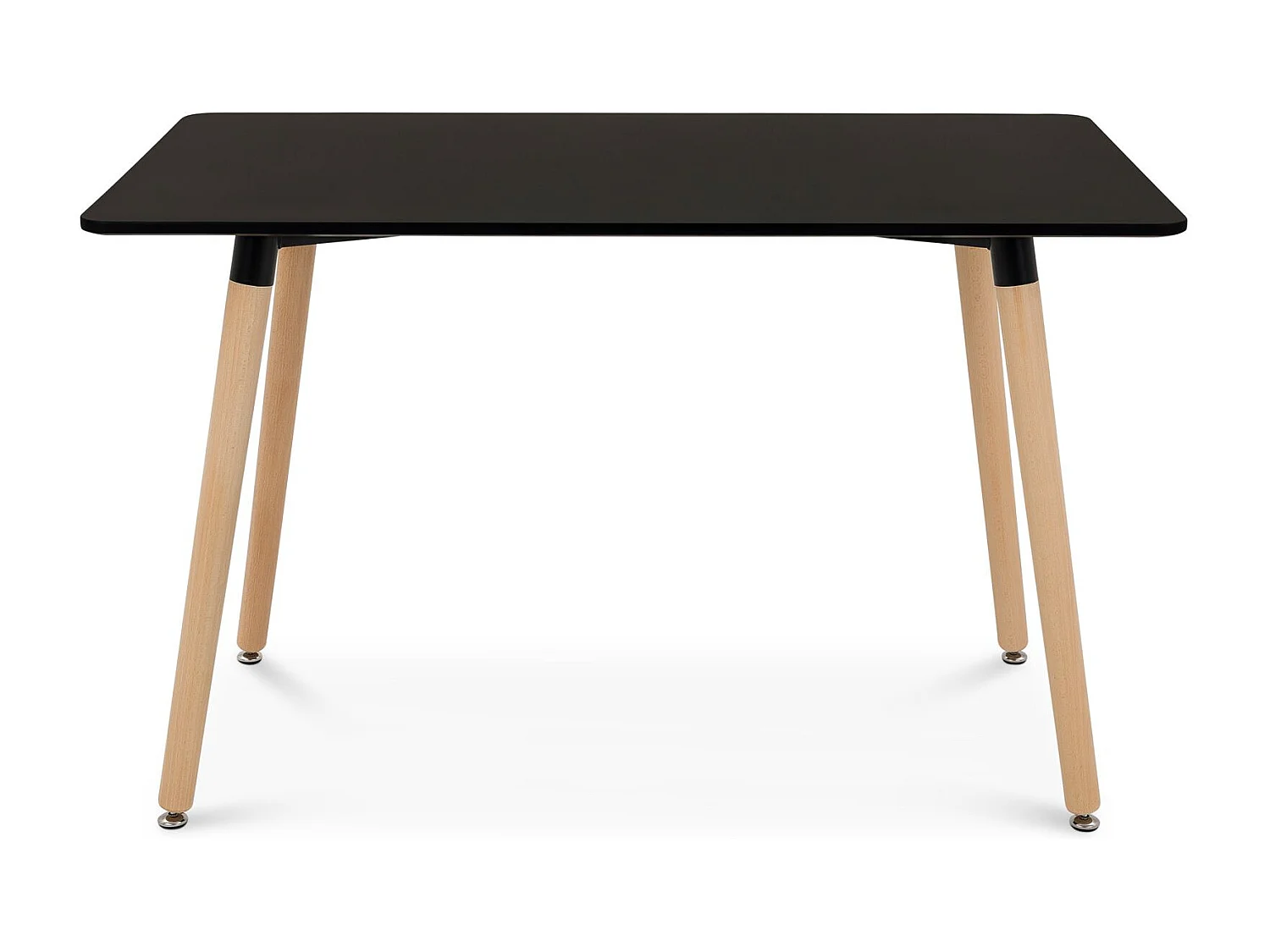 Table à Manger SHANNON, Rectangulaire, L 120 cm, 4 Personnes, Noir, Table Salle à Manger au Style Scandinave