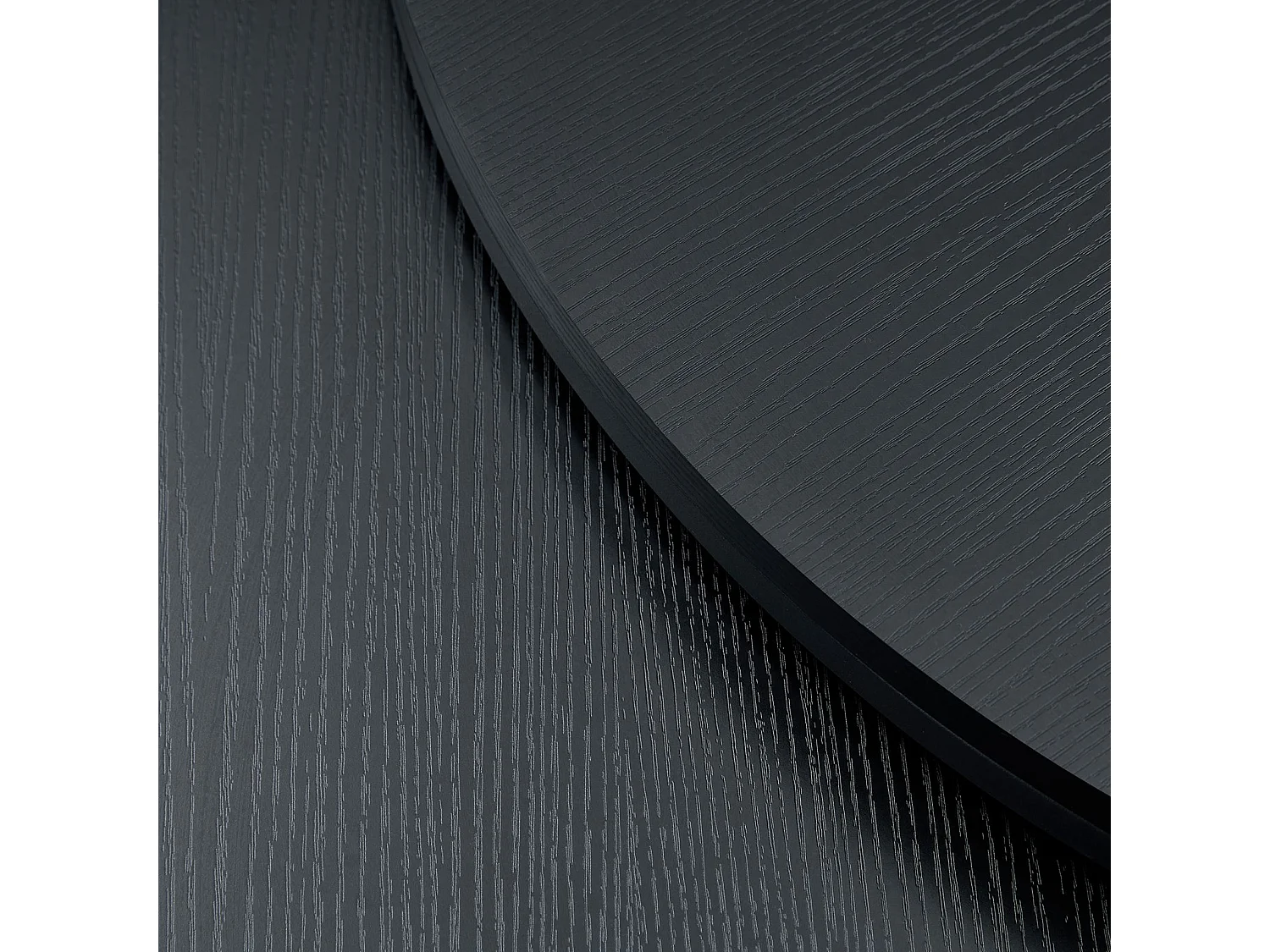 Tables Basses Gigognes TOURS, Rondes Ø 80 cm, Plateaux en MDF Décor Bois Noir, Lot de 2 Tables de Salon Gigognes