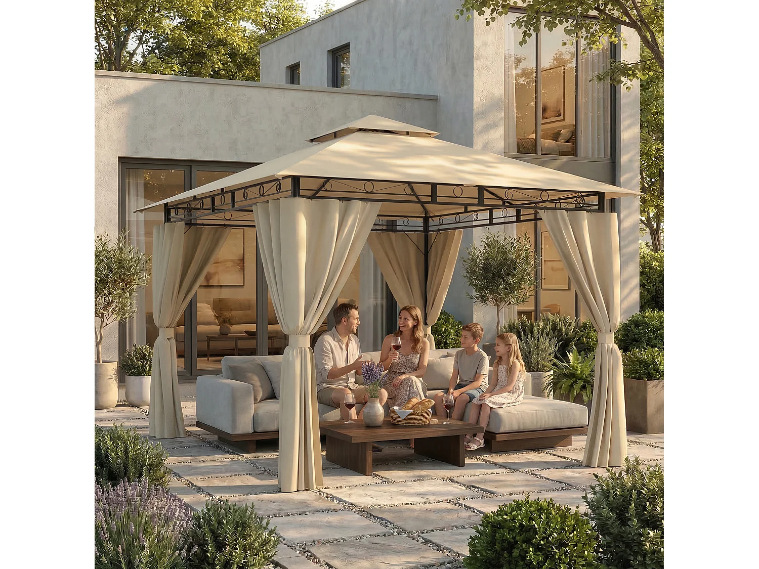Pavillon imperméable, pavillon de jardin pop-up