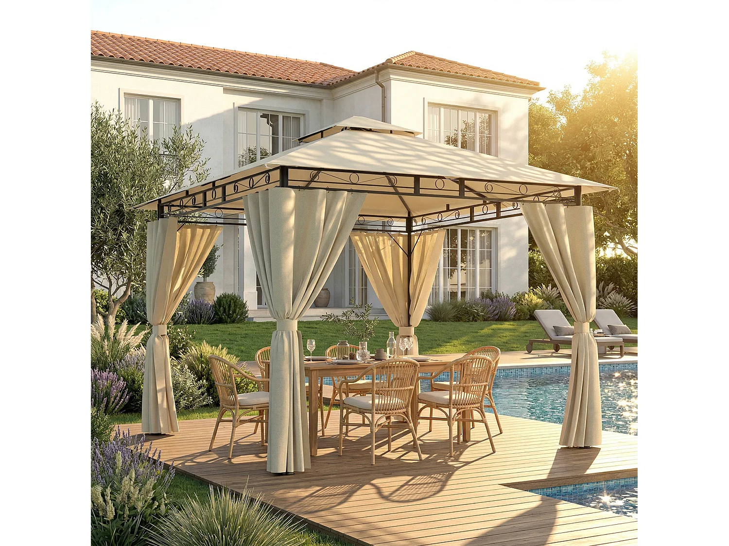 Pavillon imperméable, pavillon de jardin pop-up