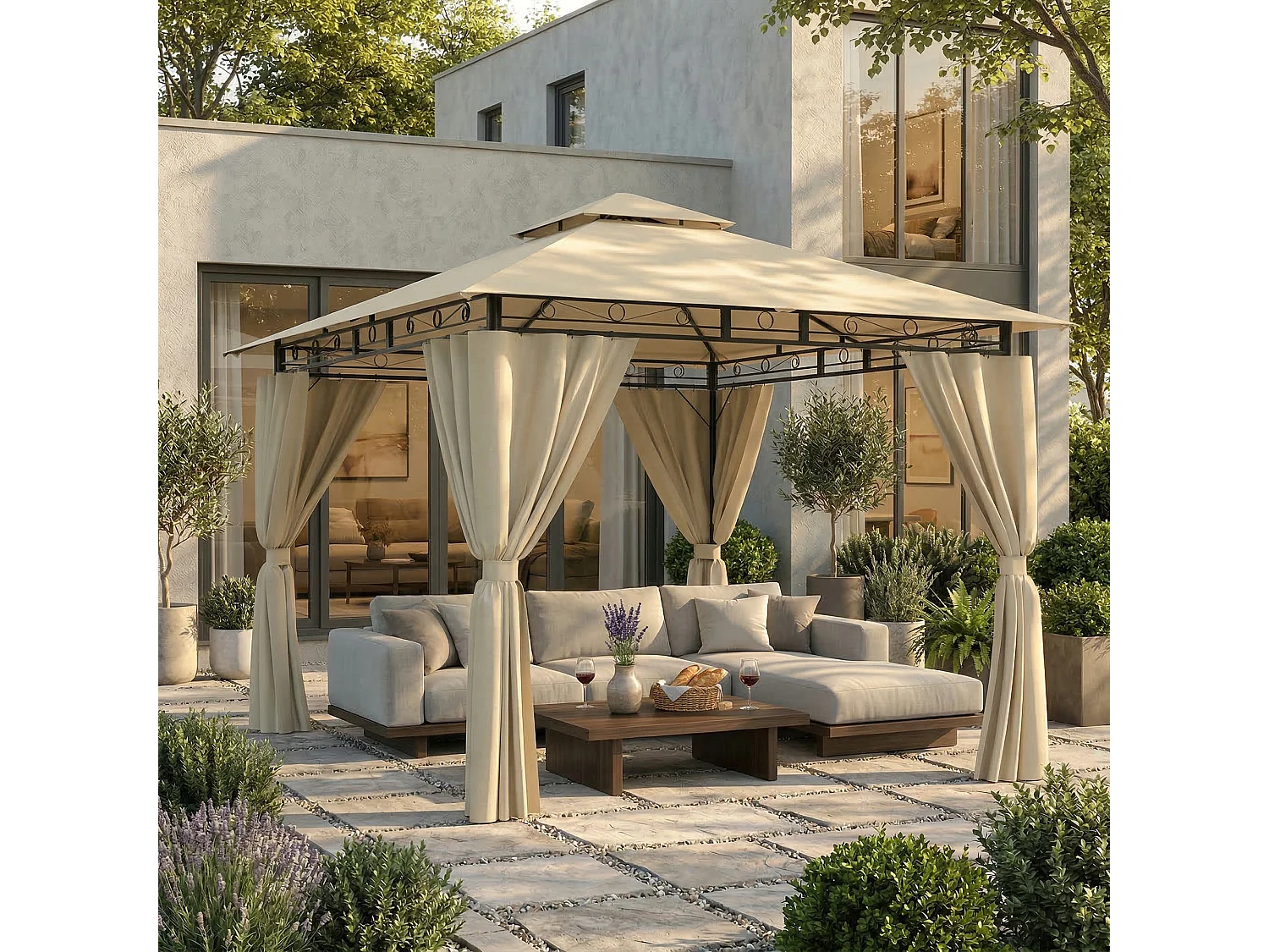 Pavillon imperméable, pavillon de jardin pop-up