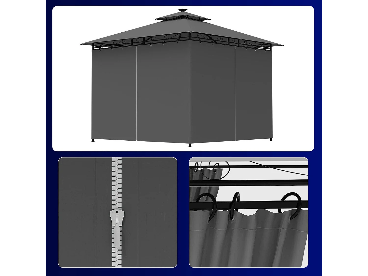 Pavillon imperméable, pavillon de jardin pop-up