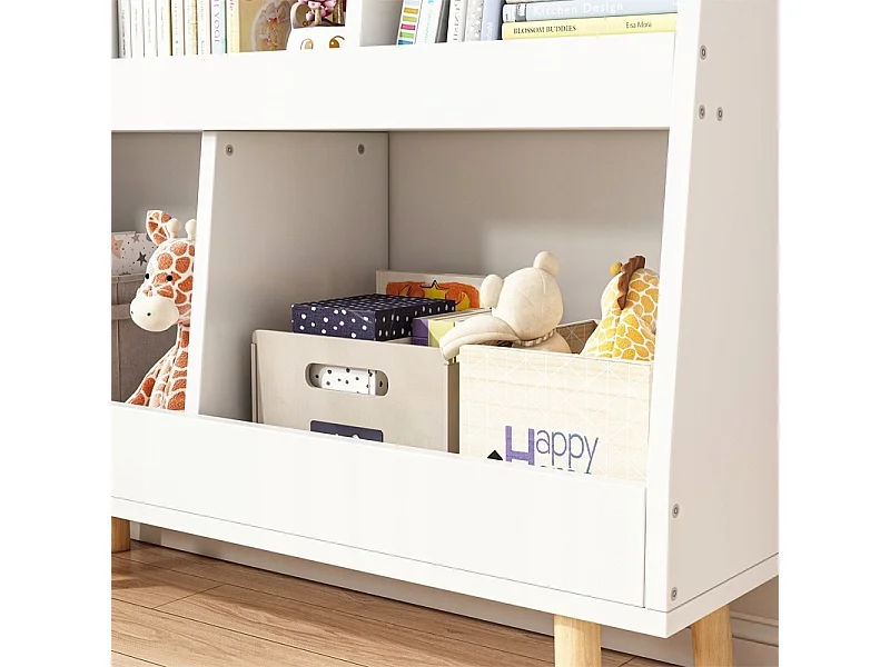 Regał na książki gazety dla dzieci szafka zabawki stojąca biblioteczka 80cm