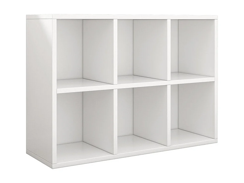 Regał otwarty komoda kostka 2x3 biały na książki biurowy nowoczesny 90cm