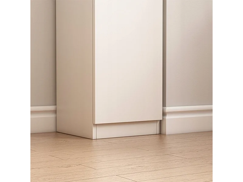Étagère armoire blanche moderne sur pied colonne haute loft 2 portes 180 cm