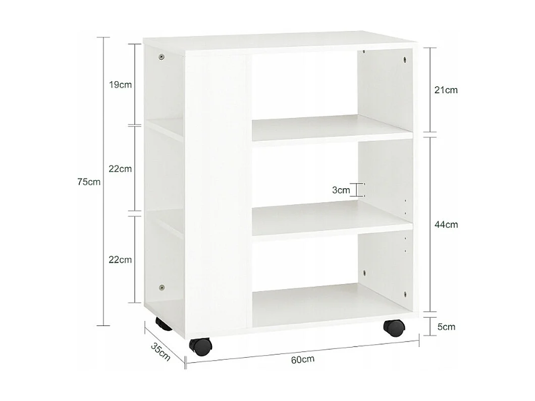 Stolik szafka stojąca stojak na drukarkę regał półka loft nowoczesna 60 cm
