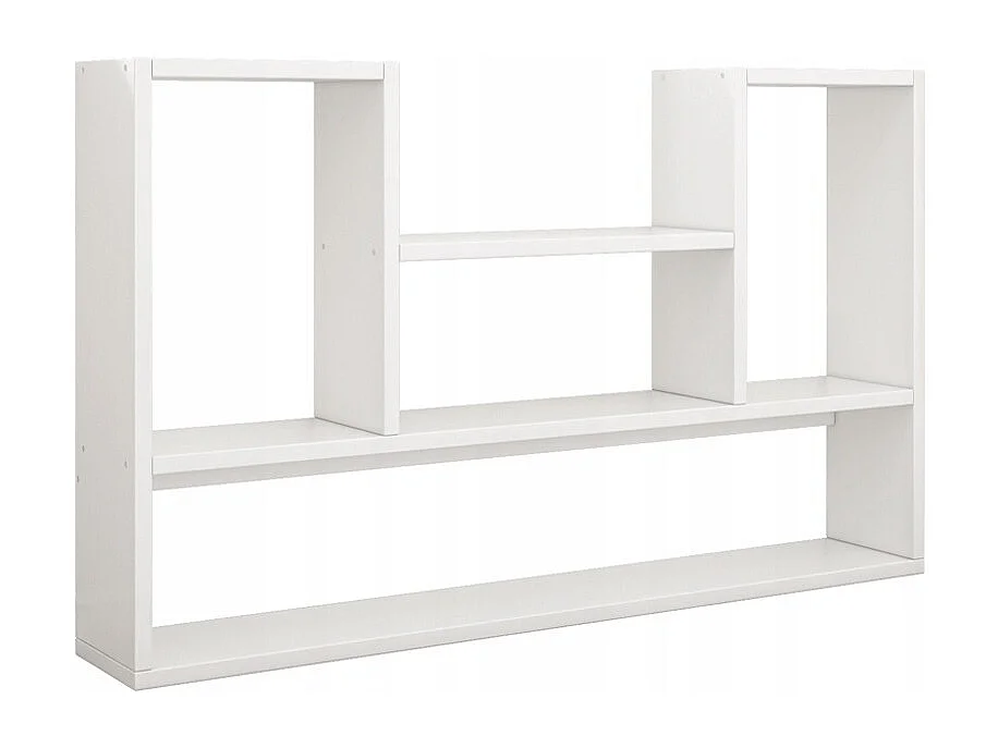 Weißes Regal, modernes Wandregal im Loft-Stil für Bücher, offenes Wohnzimmer, 100 cm