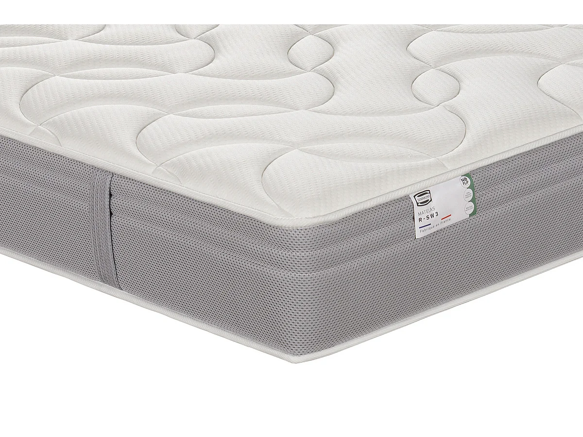 Matelas L INDISPENSABLE 140x200, ressort ensachés, ferme, H26