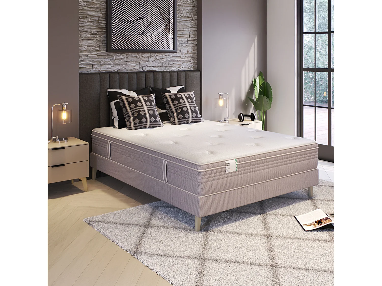 Matelas LE VISIONNAIRE 140x200, ressort ensachés, ferme, H27