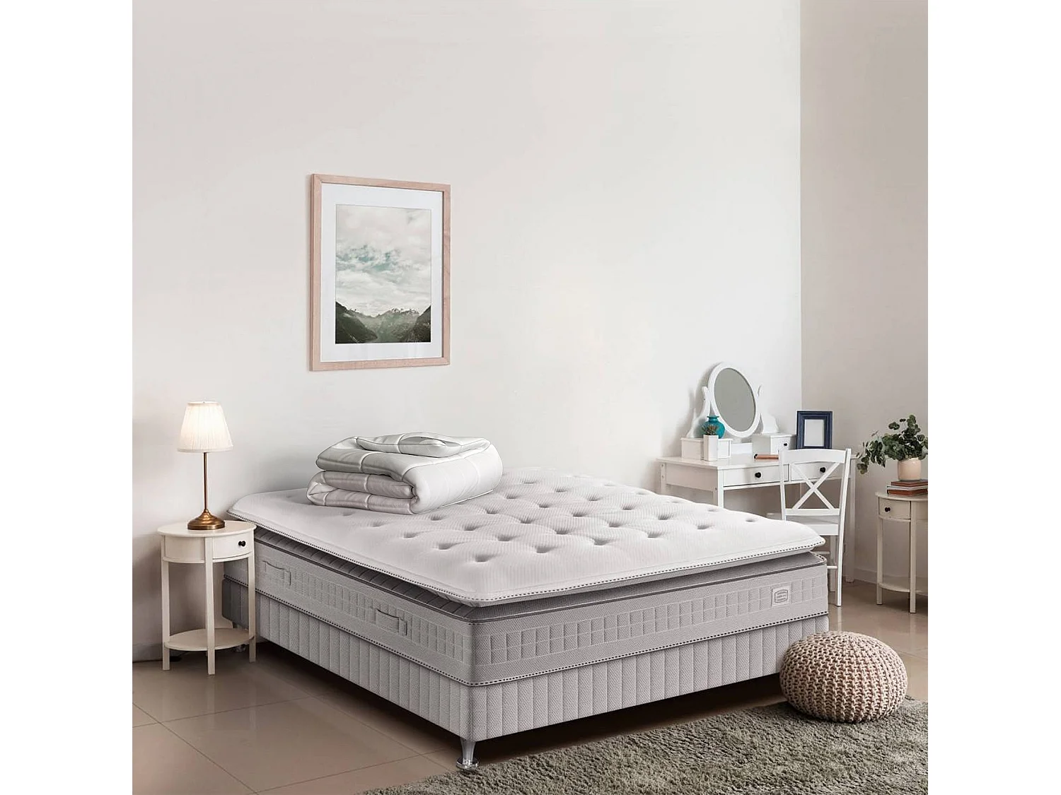 Matelas EXTENSION 140x200 matelas H29 ressort ensachés, ferme, COUETTE