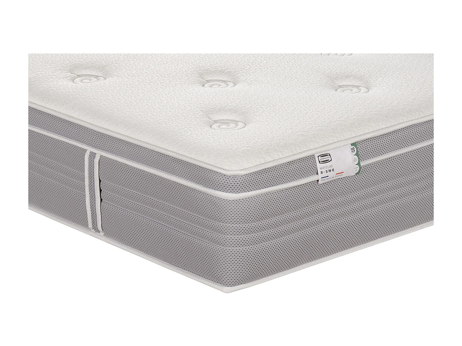 Matelas L ELEGANT 200x200, ressort ensachés, ferme, H30