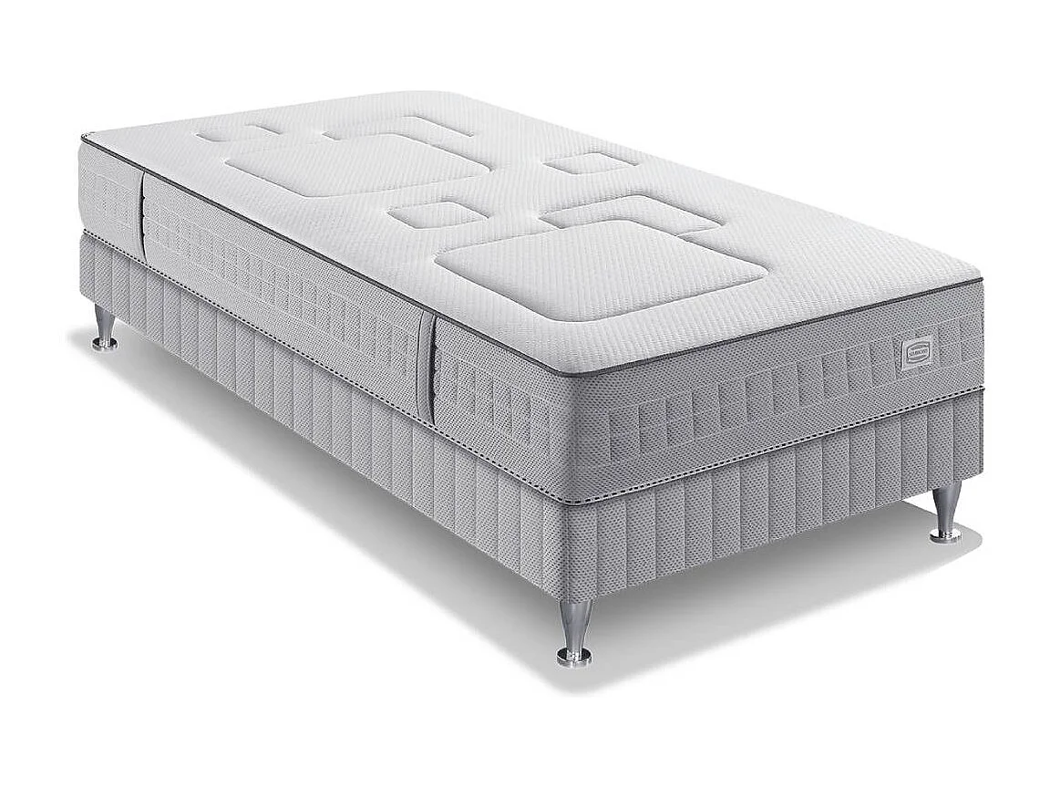 Ens EQUILIBRE 90x190 matelas H25 ressort ensachés, ferme, sommier