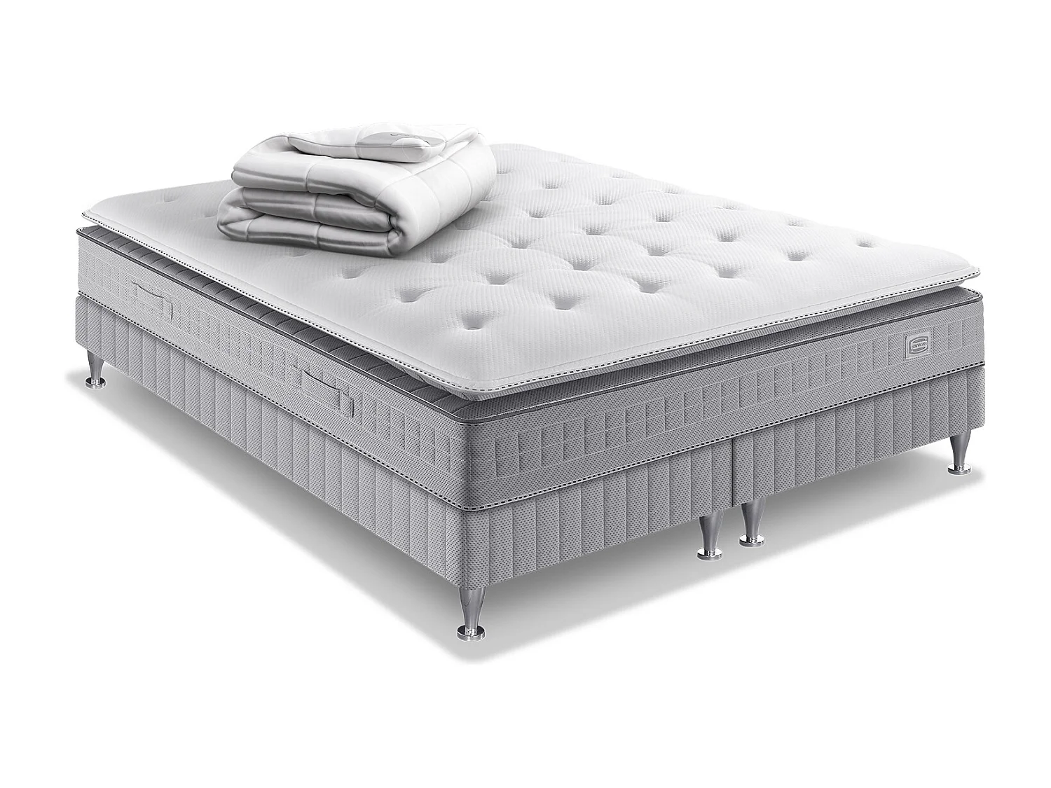 Ens EXTENSION 180x200 matelas H29 ressort ensachés, ferme, 2 sommiers,COUETTE