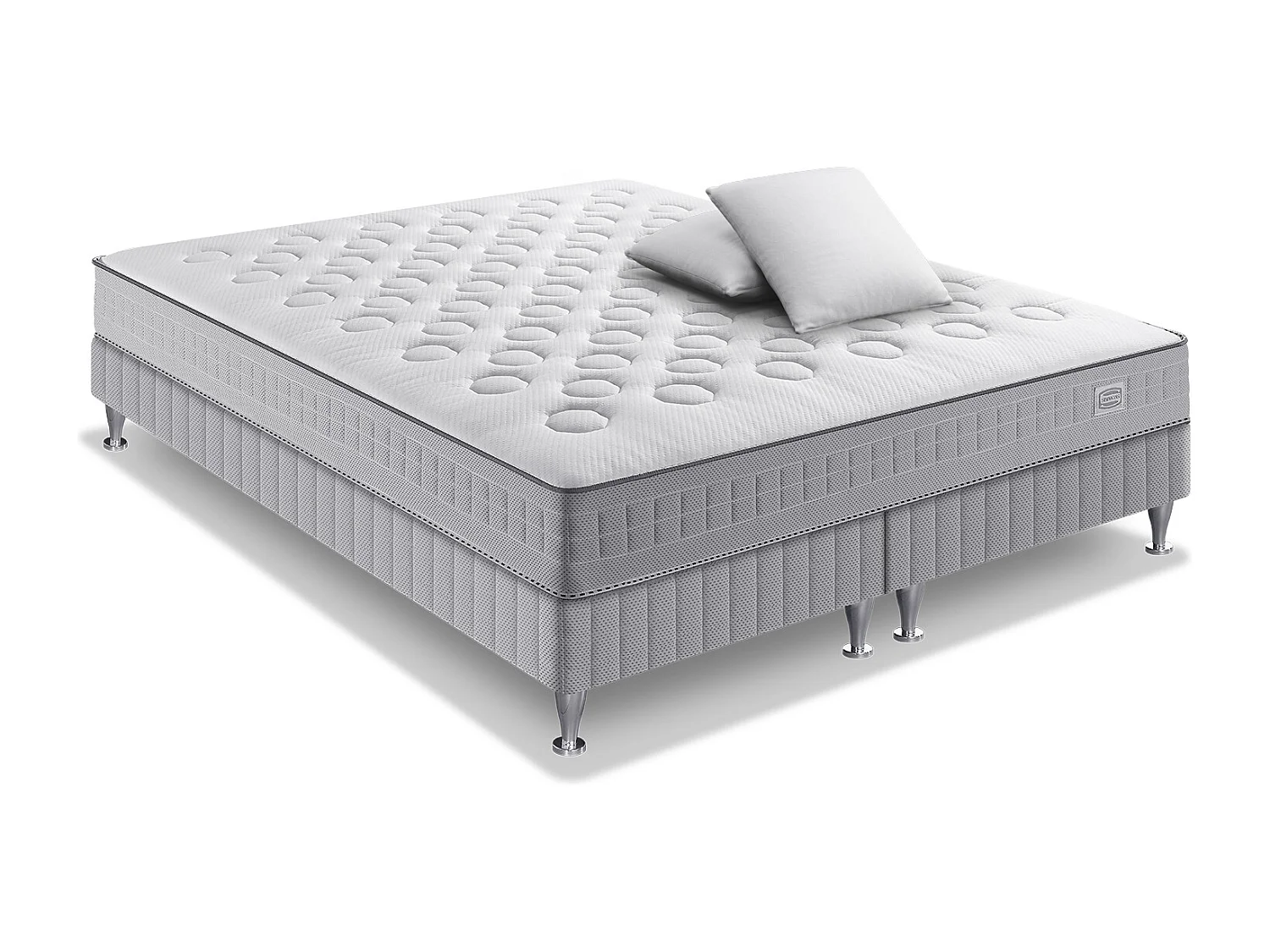 Ensemble INITIAL 180x200, SOM 2X90X200, ressorts ensachés, ferme, H23 + 2 OREILLERS