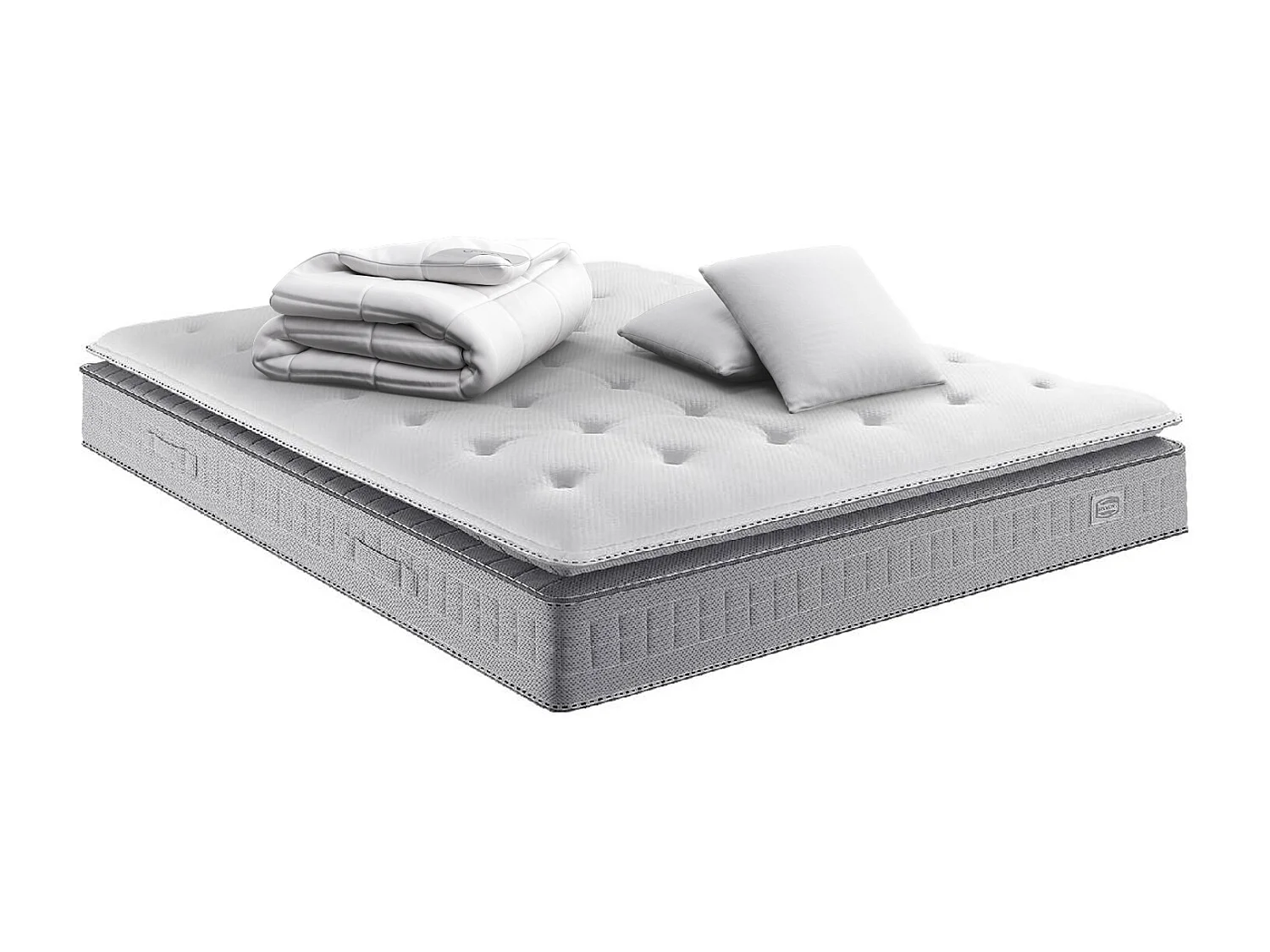 Matelas EXTENSION 140x200 matelas H29 ressort ensachés, ferme, 2 OREILLERS,COUETTE