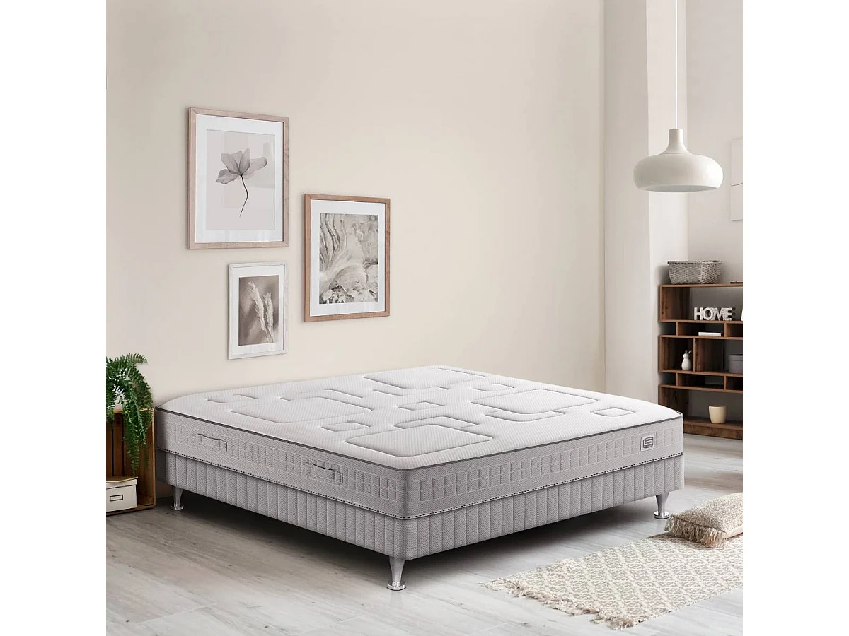 Ens EQUILIBRE 140x200 matelas H25 ressort ensachés, ferme, sommier
