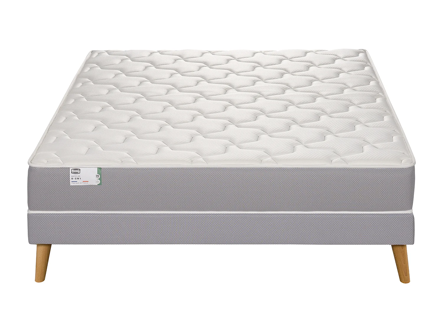 Ens L OPTIMAL 140x200 matelas H22 ressort ensachés, ferme, sommier