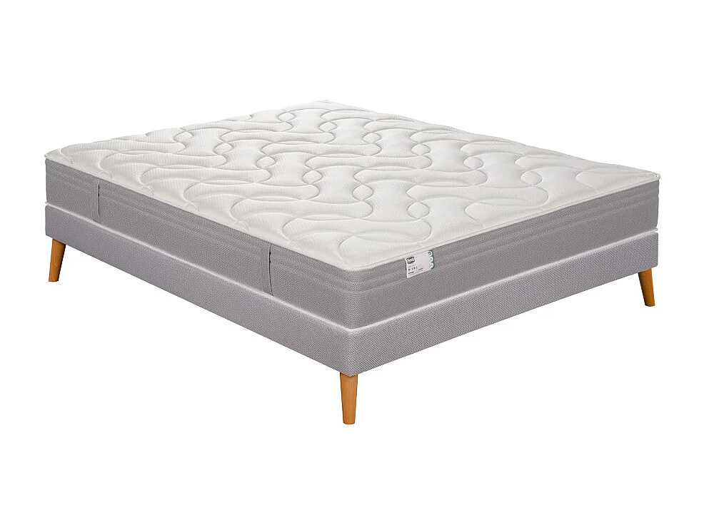 Ens L INDISPENSABLE 160x200 matelas H26 ressort ensachés, ferme, sommier