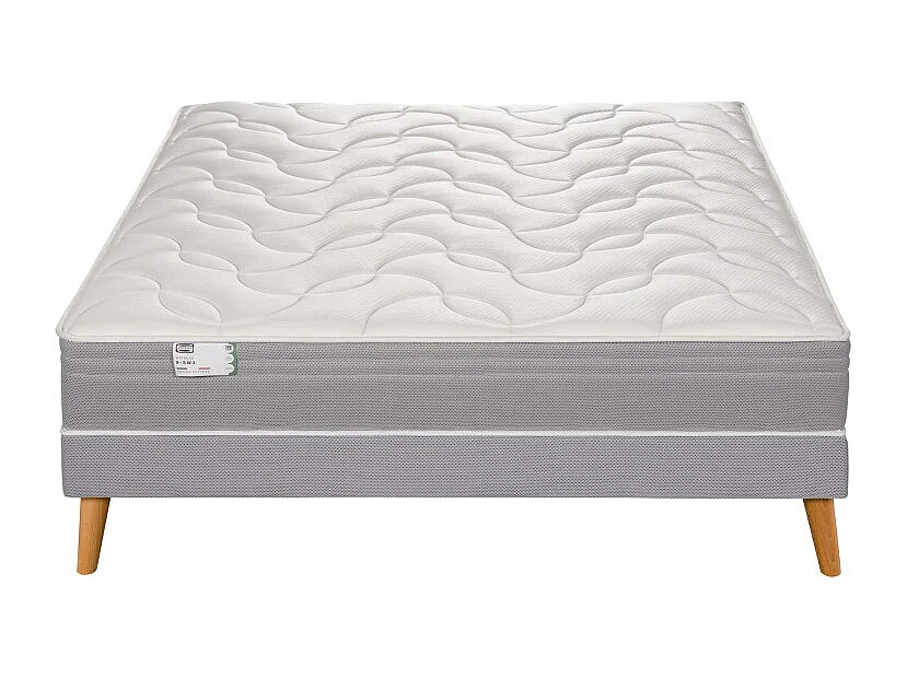 Ens L INDISPENSABLE 160x200 matelas H26 ressort ensachés, ferme, sommier
