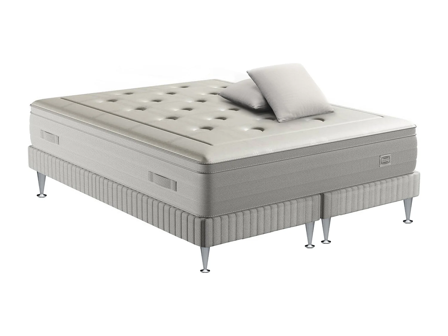 Ens REFLEXION 2x80x200 matelas H33 ressort ensachés, ferme, 2 sommier + 2 OREILLERS