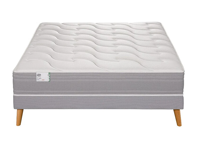 Ens LE PUISSANT 140x200 matelas H25 ressort ensachés, mi-ferme, sommier