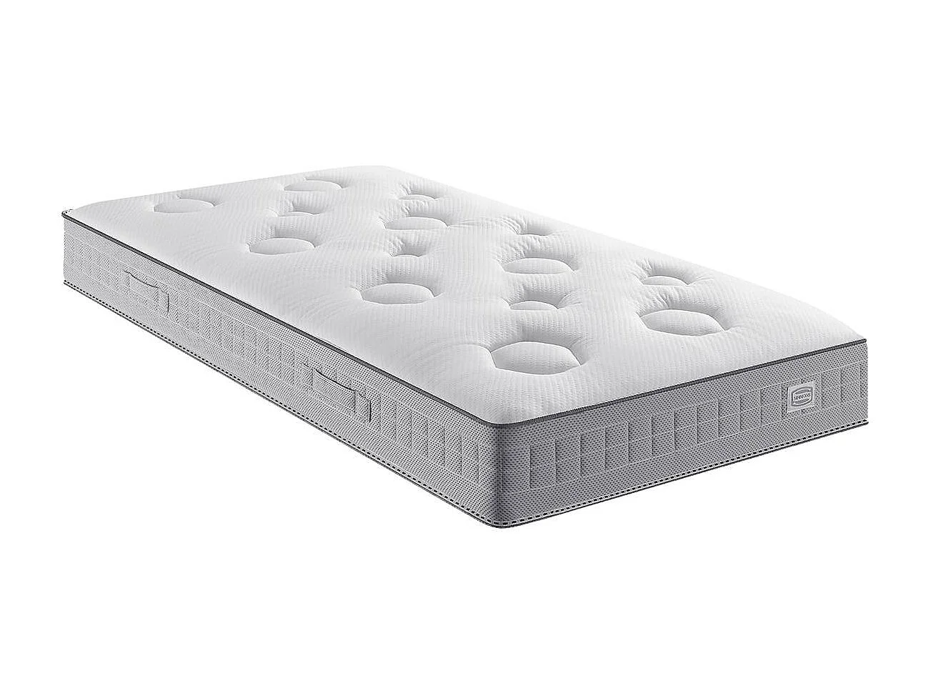 Ens FLEXION 90x190 matelas H26 ressort ensachés, mi-ferme, sommier