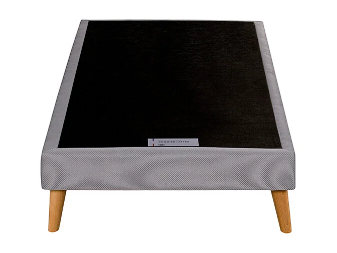 Sommier DECOR 90x200 à lattes + 4 pieds bois