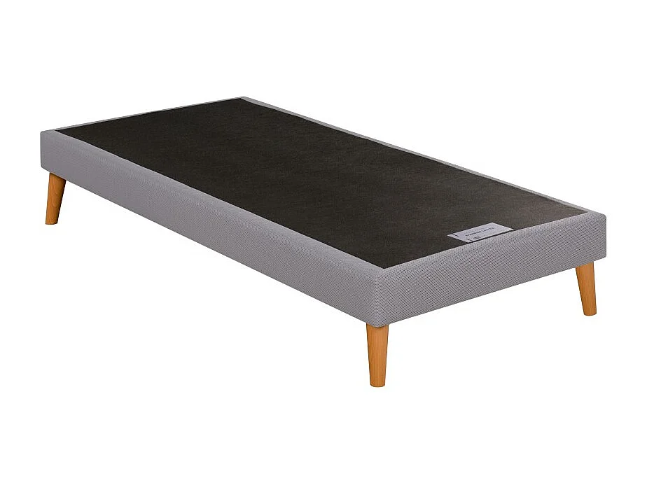 Sommier DECOR 90x200 à lattes + 4 pieds bois