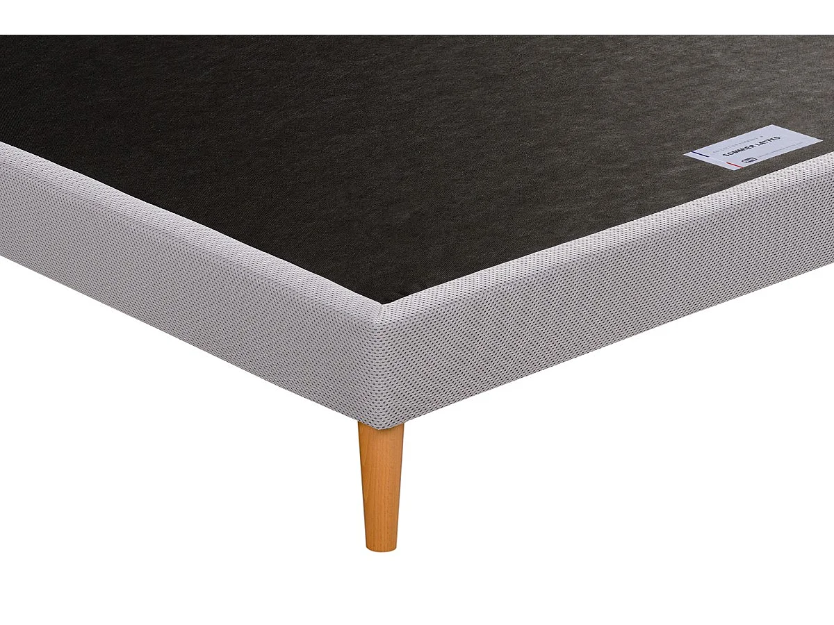 Sommier DECOR 90x200 à lattes + 4 pieds bois