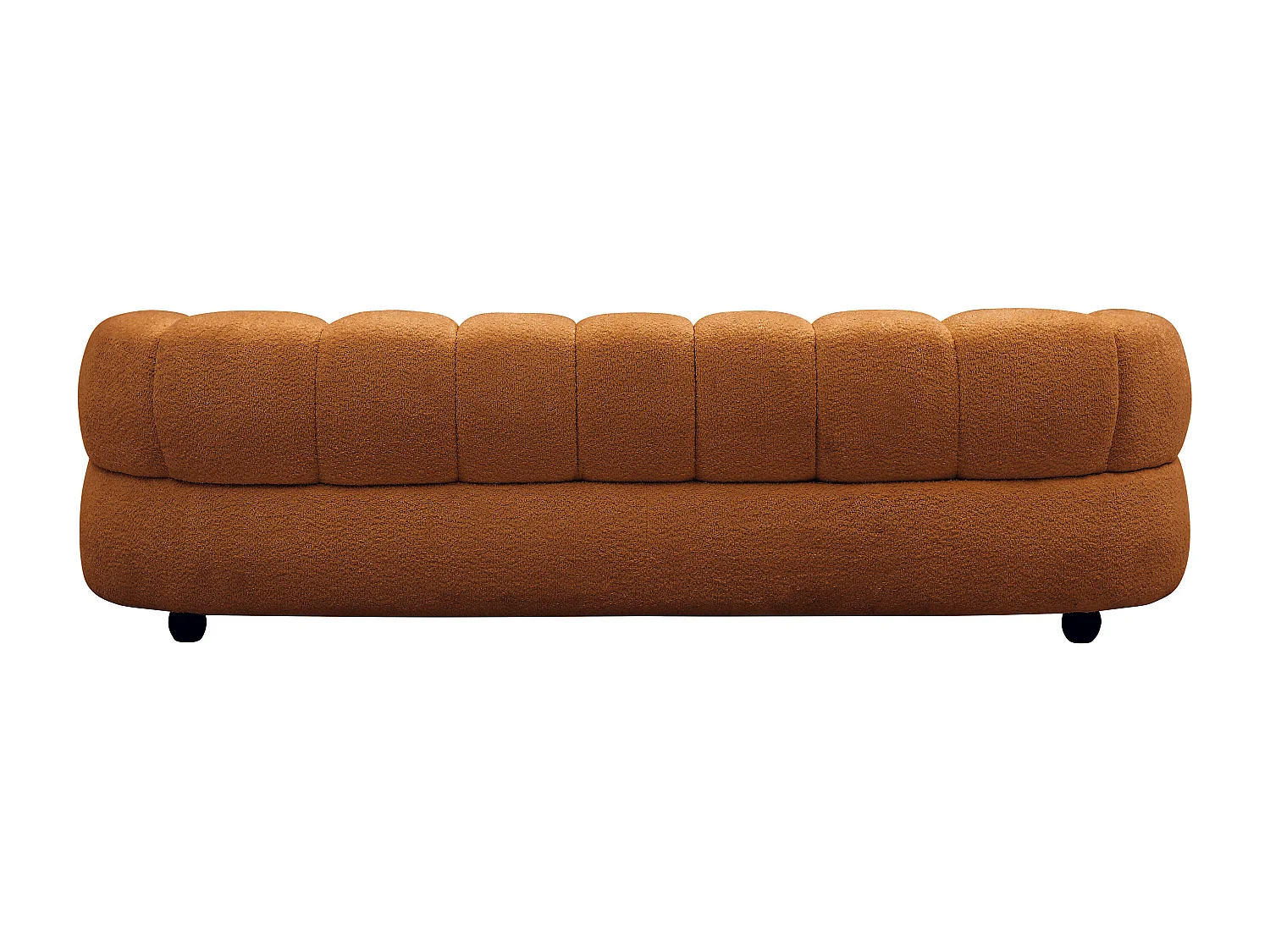 Canapé 4 places en tissu bouclette terracotta COLIANI