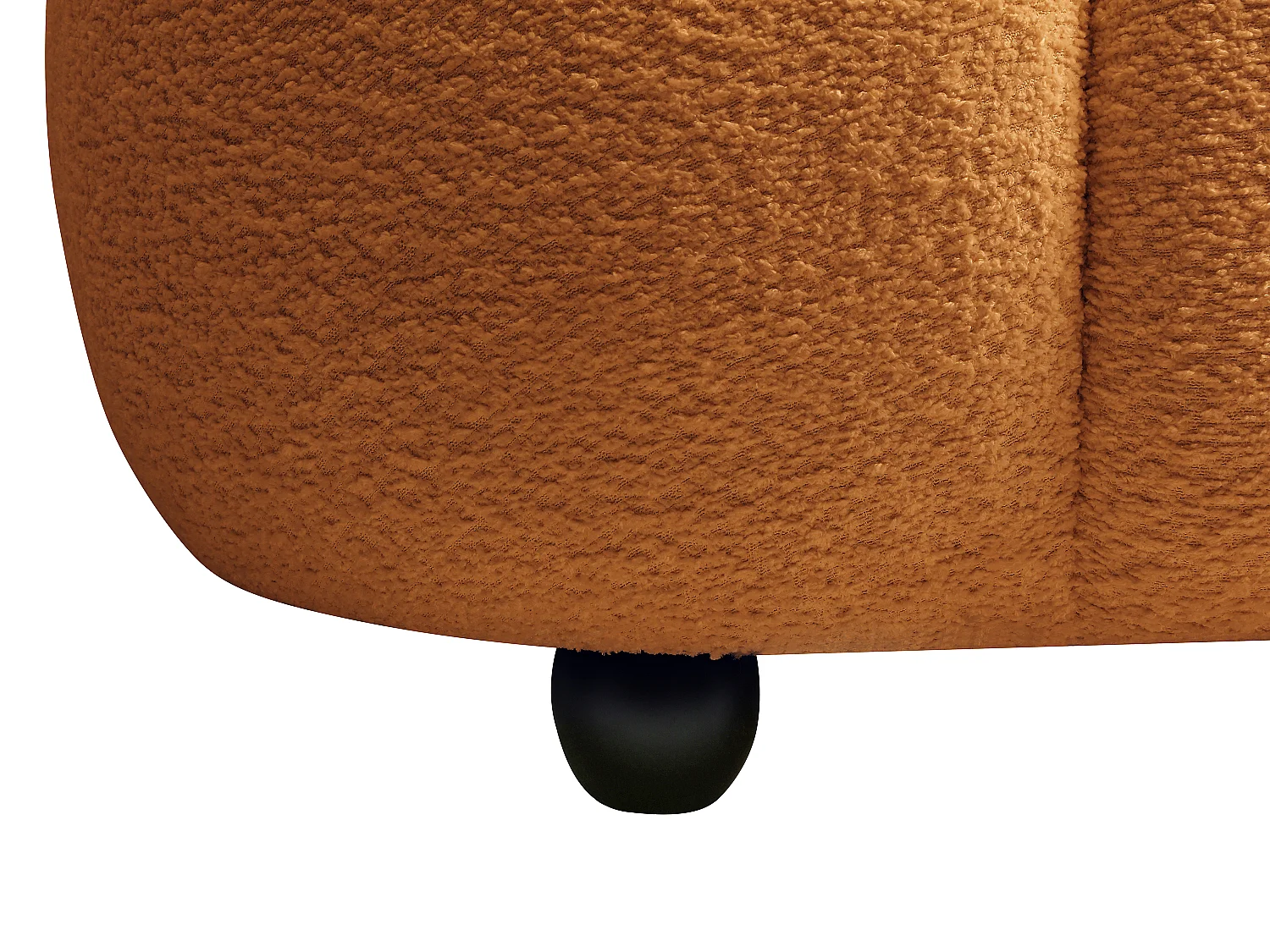 Fauteuil en tissu bouclette terracotta COLIANI