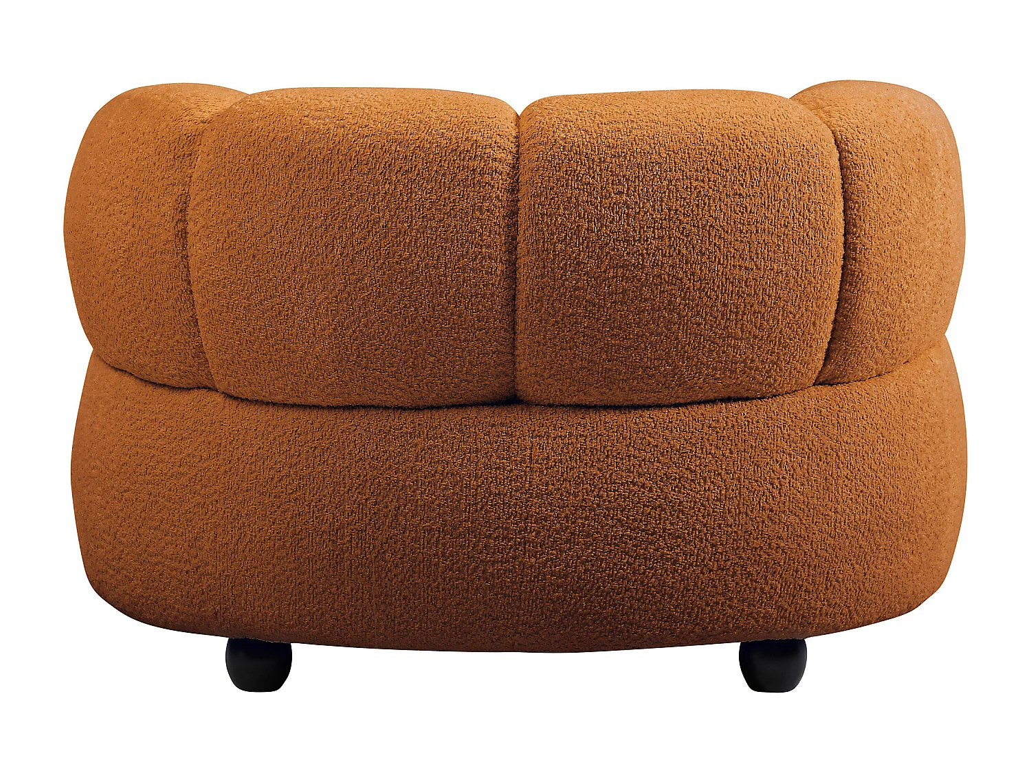 Fauteuil en tissu bouclette terracotta COLIANI