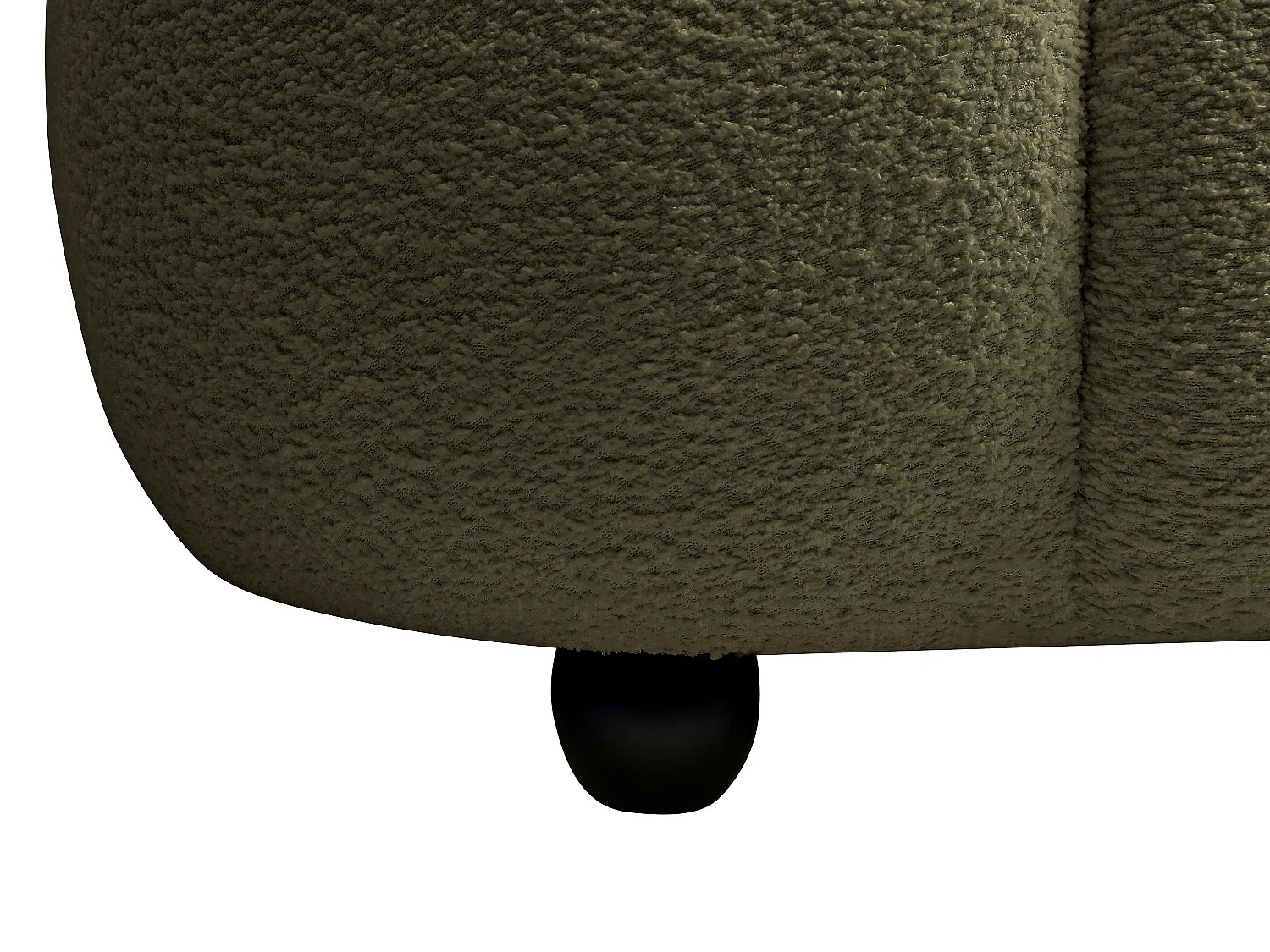 Fauteuil en tissu bouclette vert COLIANI