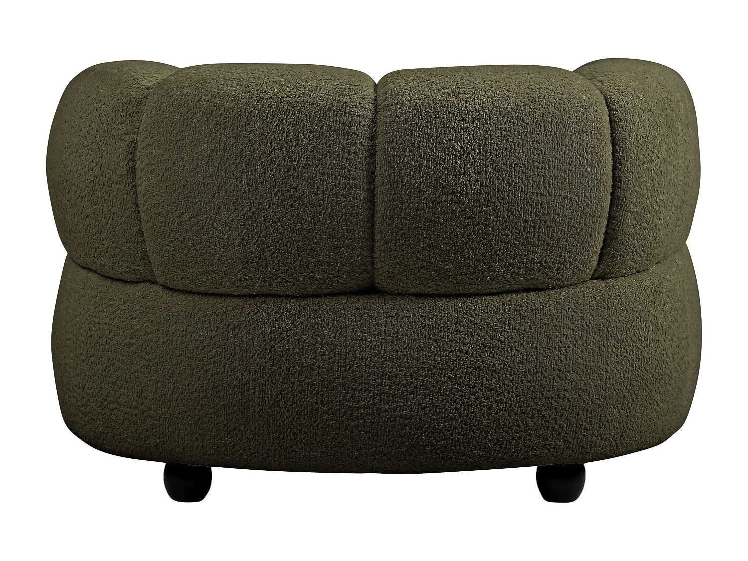 Fauteuil en tissu bouclette vert COLIANI