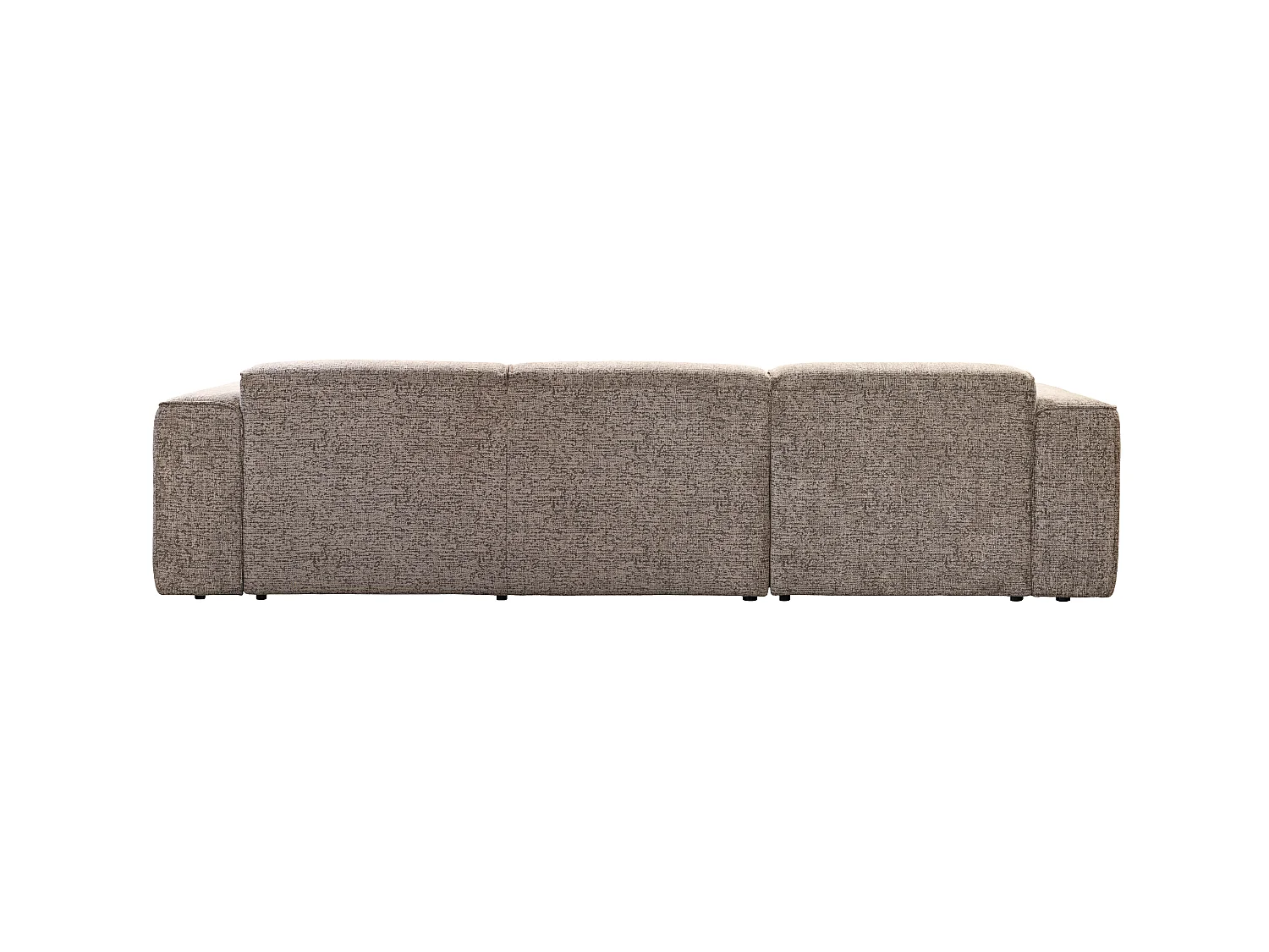 Canapé d'angle gauche en tissu chiné taupe TEJAMI
