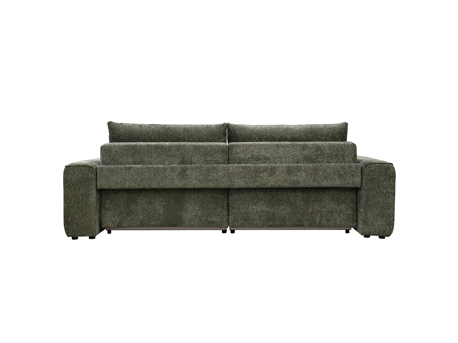 Canapé 3 places convertible en tissu chenille vert RICAPO