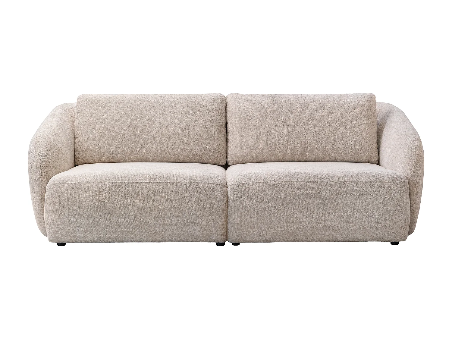 Canapé 3 places en tissu chenille beige LIRUNO