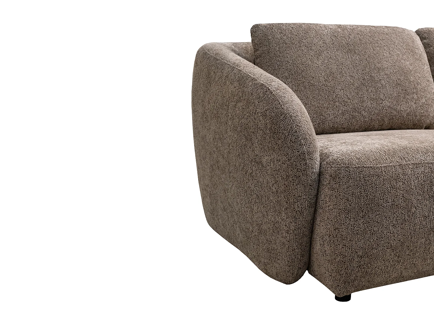 Canapé 2 places en tissu chenille taupe LIRUNO