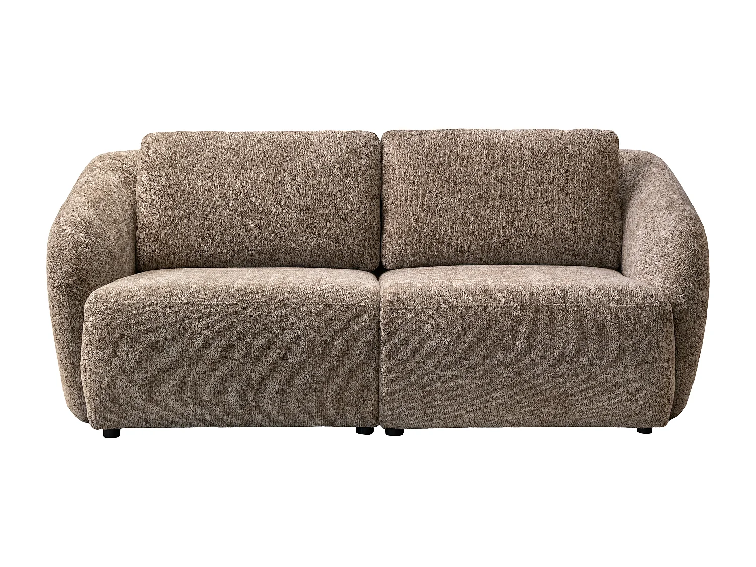 Canapé 2 places en tissu chenille taupe LIRUNO